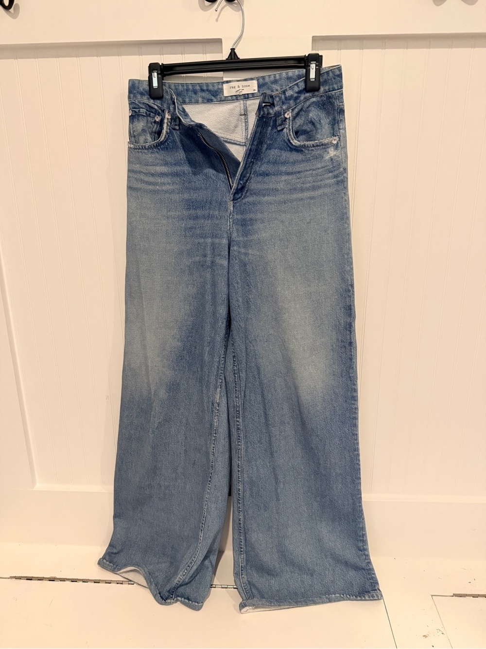 Rag and Bone Miramar Light Blue Wide-Leg Women’s Jeans - Picture 5 of 11